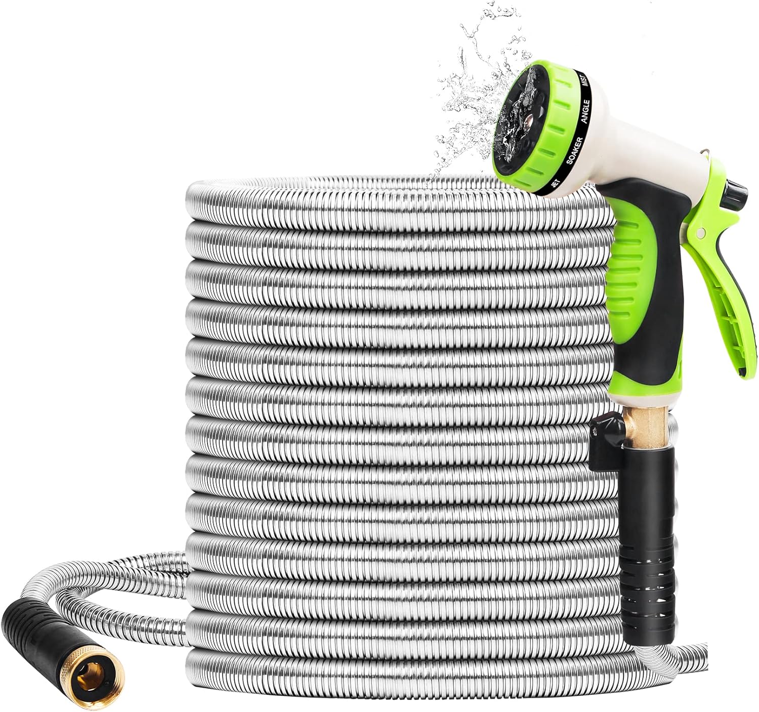 Flexible Metal Garden Hose 50ft Heavy Duty Tough 304