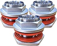 Vista 3 de MiniBrew Mamparo sin soldadura NPT EZ de 1 pulgada con juntas EPDM para elaboración casera (paquete de 3)