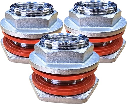 Miniatura 40 de MiniBrew Mamparo sin soldadura NPT EZ de 1/2 pulgada con juntas EPDM para elaboración casera (paquete de 3)