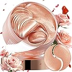 BREYLEE Rose Eye Mask, Under Eye Patches with Collagen & Hyaluronic Acid, Treat Puffy Eyes, Dark Circles, Wrinkles & Fine Lines, Smoothing Skin Care for Women & Men - 60 Pcs