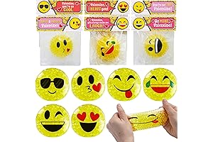 JOYIN Emoji Valentine Sensory Stress Balls with Cards