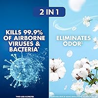 Vista 26 de Lysol Paquete que contiene 2 aerosoles desinfectantes Lysol para superficies duras y suaves, lino crujiente, 19 onzas líquidas + Lysol Air Sanitizer