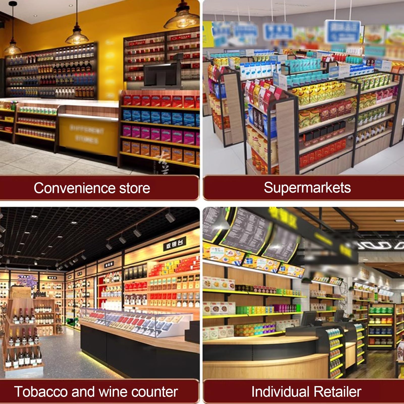 Espositore da parete in acrilico per sigarette e caramelle, vassoio automatico impermeabile a 2-4 livelli, organizer trasparente per negozi, 32,5x29x44,7 cm - Perfetto per minimarket e vetrine.