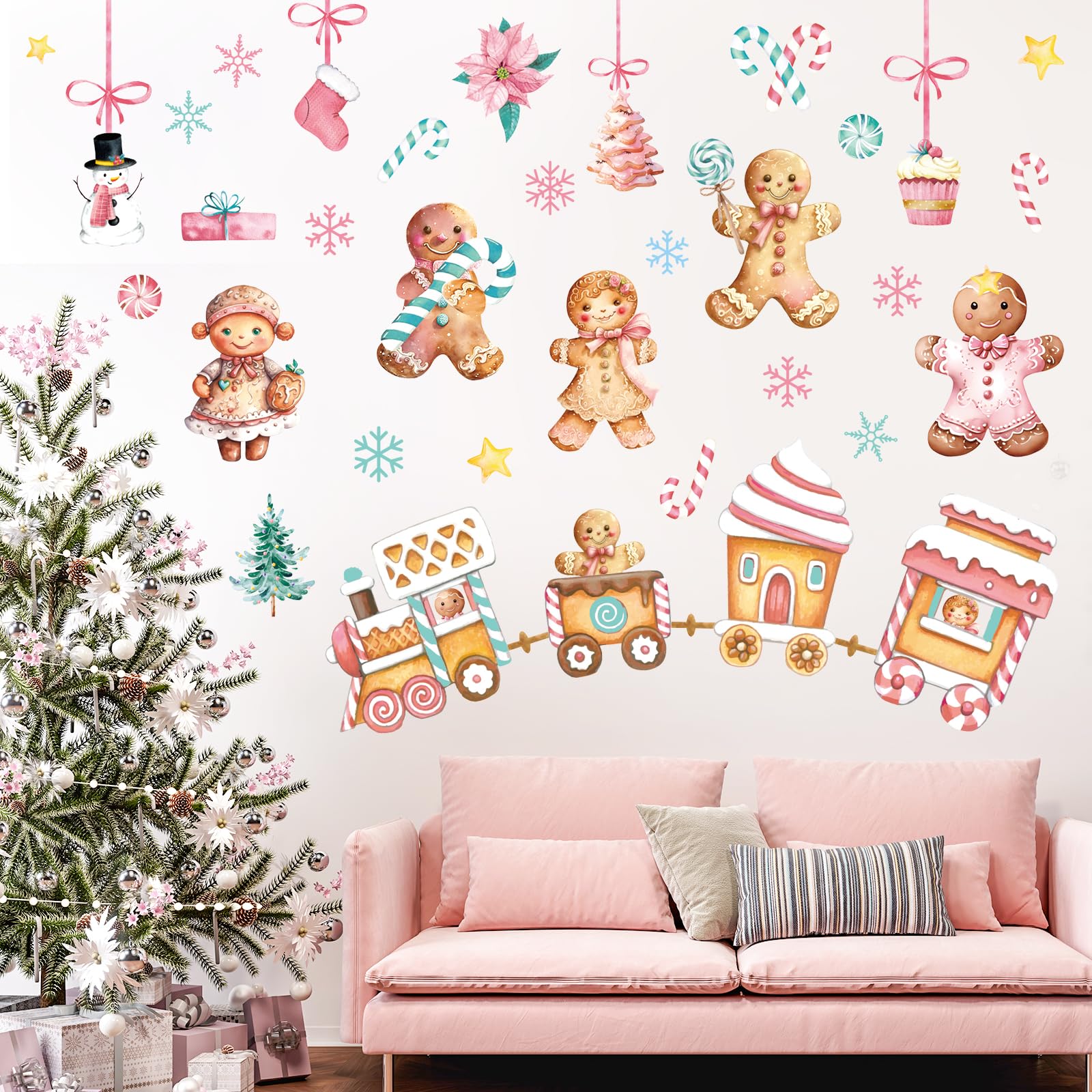 Stickers muraux de Noël en PVC pour relooker facilement vos murs sans abîmer la peinture