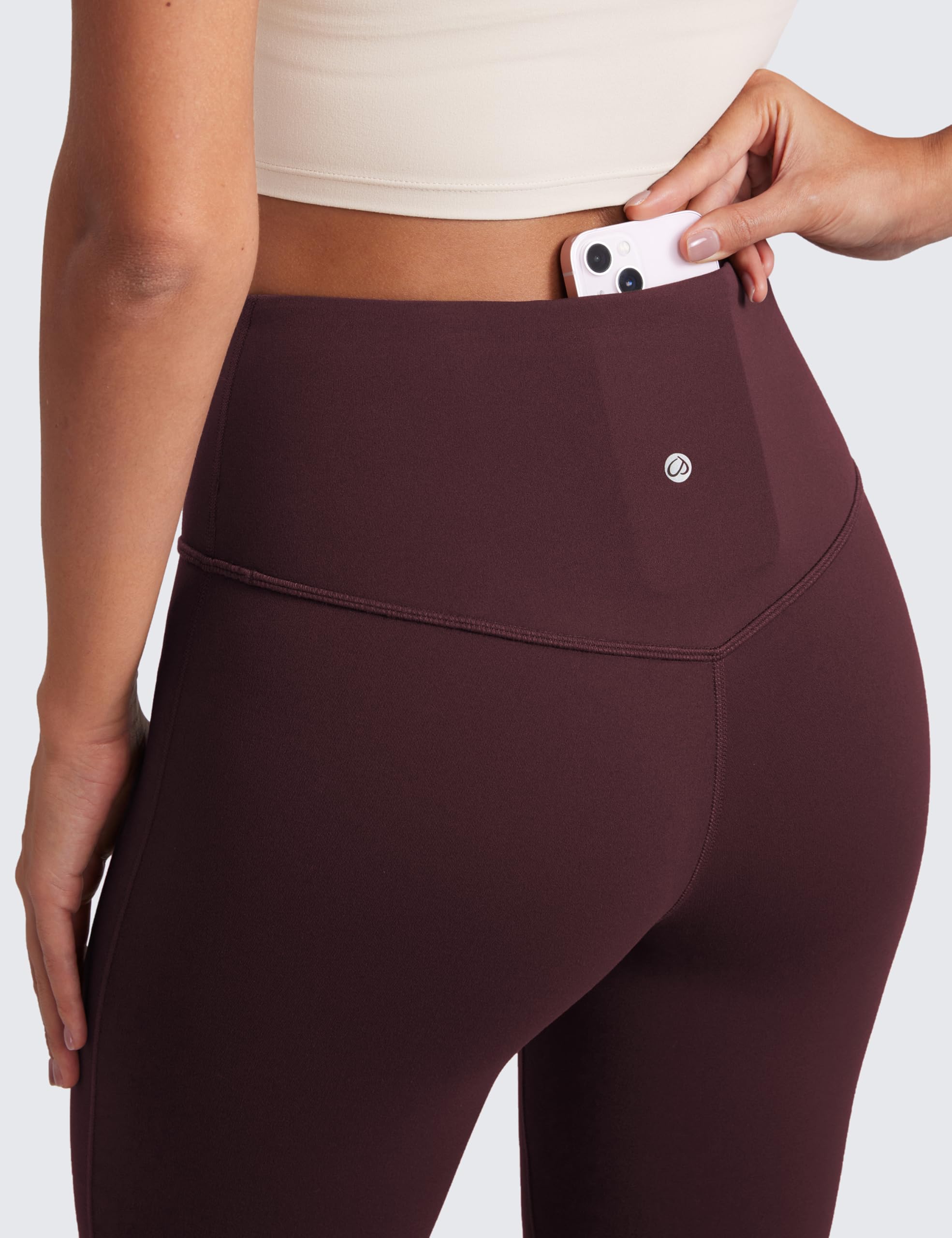 CRZ YOGA Donna Butterluxe A Vita Alta Leggings Svasati Pantaloni da Yoga con Tasca Gamba Larga Casuale - 74/79/81/85cm