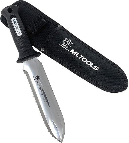 MLTOOLS Cuchillo de detección de metales, cuchillo de excavación resistente con mango ergonómico, ideal para jardinería, campamento, supervivencia,