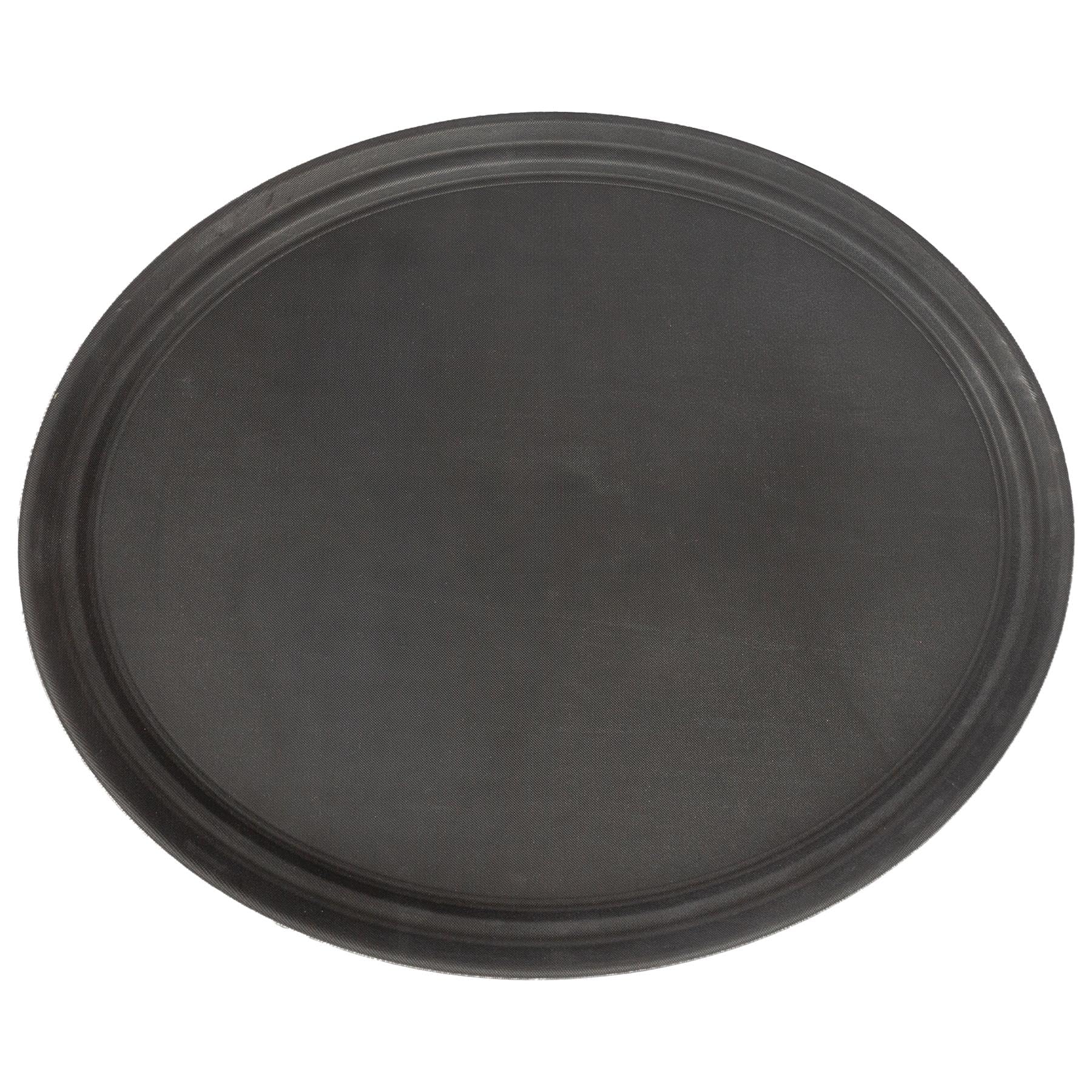 Argon Tableware Black 79Cm X 66Cm Oval Non-Slip Serving Tray