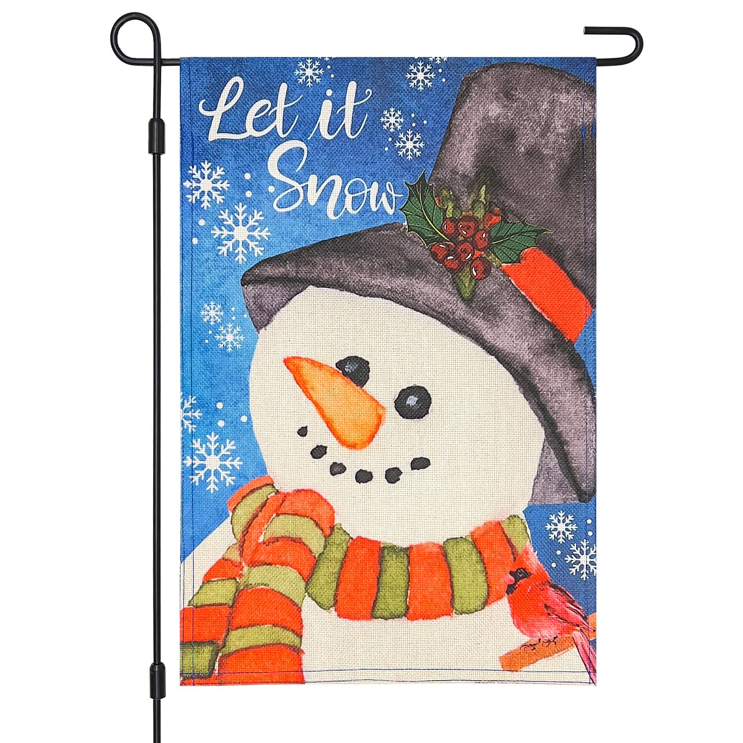 Amazon.com : Vigor Home Let It Snow Snowman Winter Garden Flag