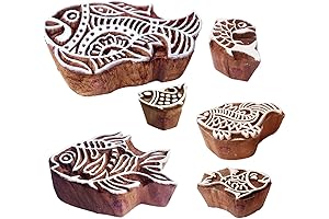 Pottery Printing Blocks - Retro Fish
