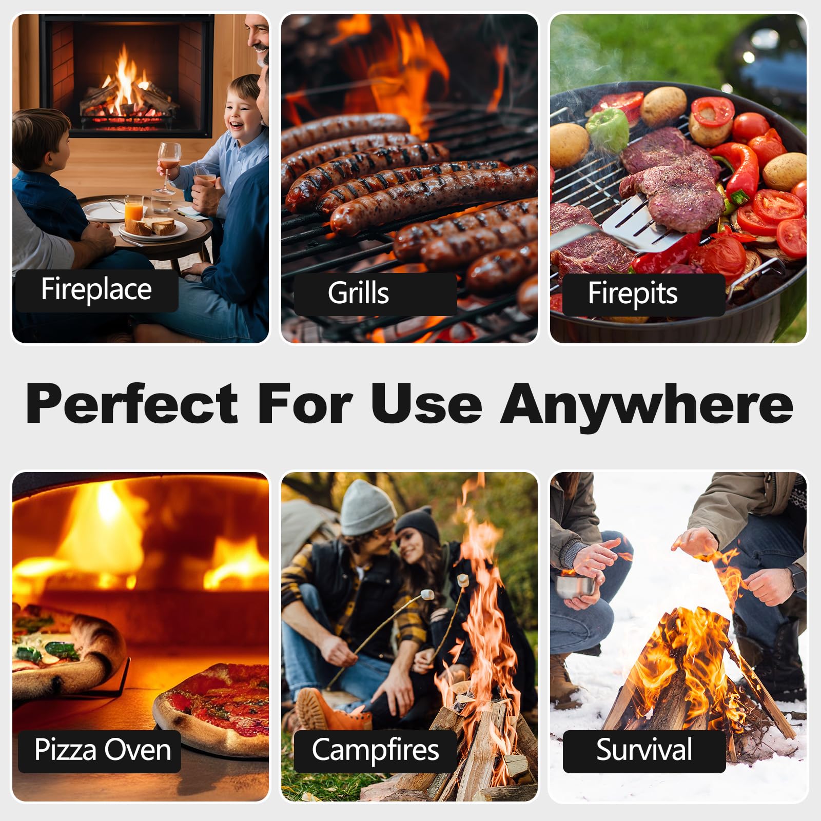 216 Stück Feuerstarter, Feuerstarter für Lagerfeuer, leichtes kompaktes Getriebe | Feuerstarter für Kamin, Holzkohleanzünder, Grill, Feuerstelle & Kamin, Smoker, Feuerstarter für Grill, Campingzubehör