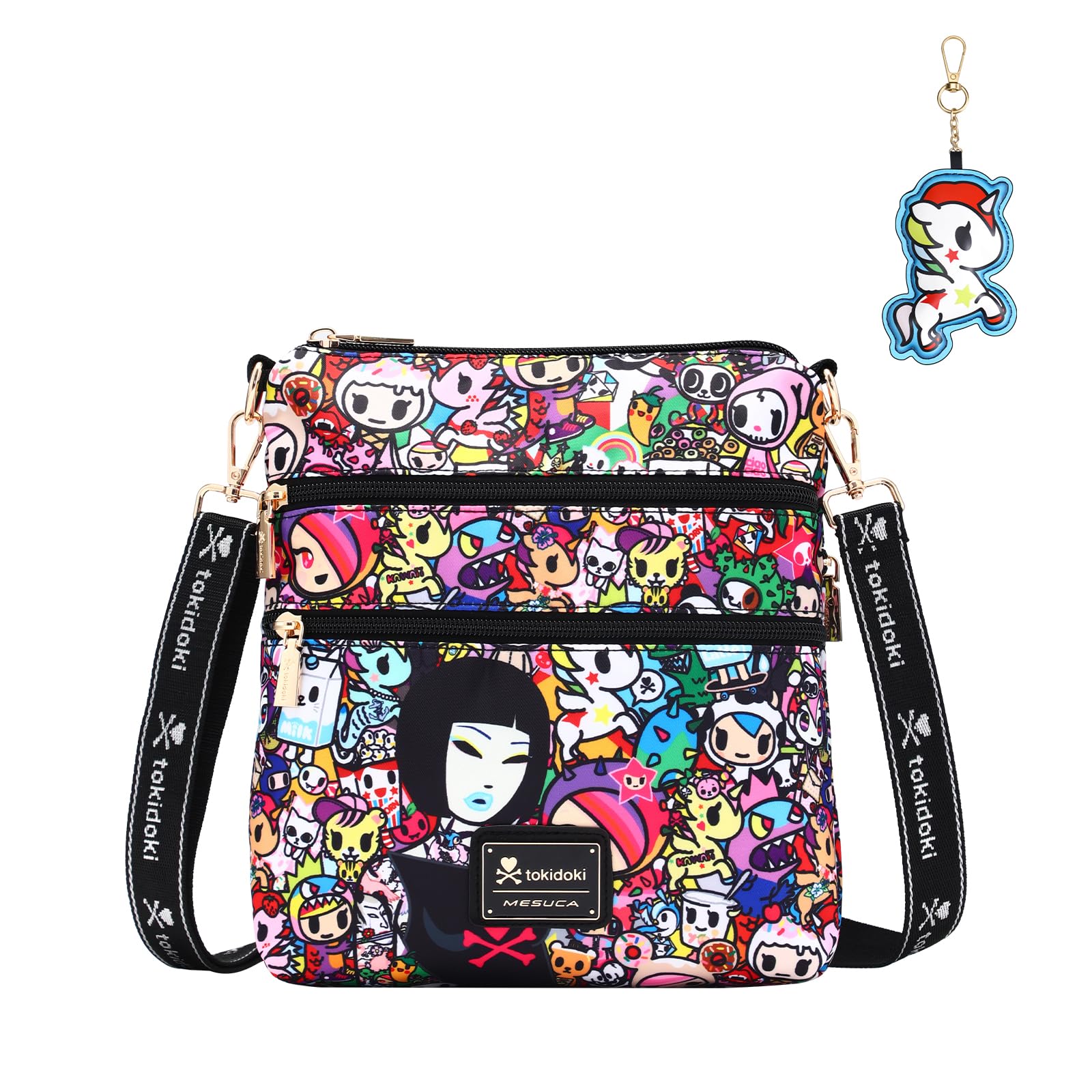 Tokidoki Crossbody Bag With Unicorno Keychain Unicorno Phone Purse Bag Shoulder bag Key Charm for Travel Work