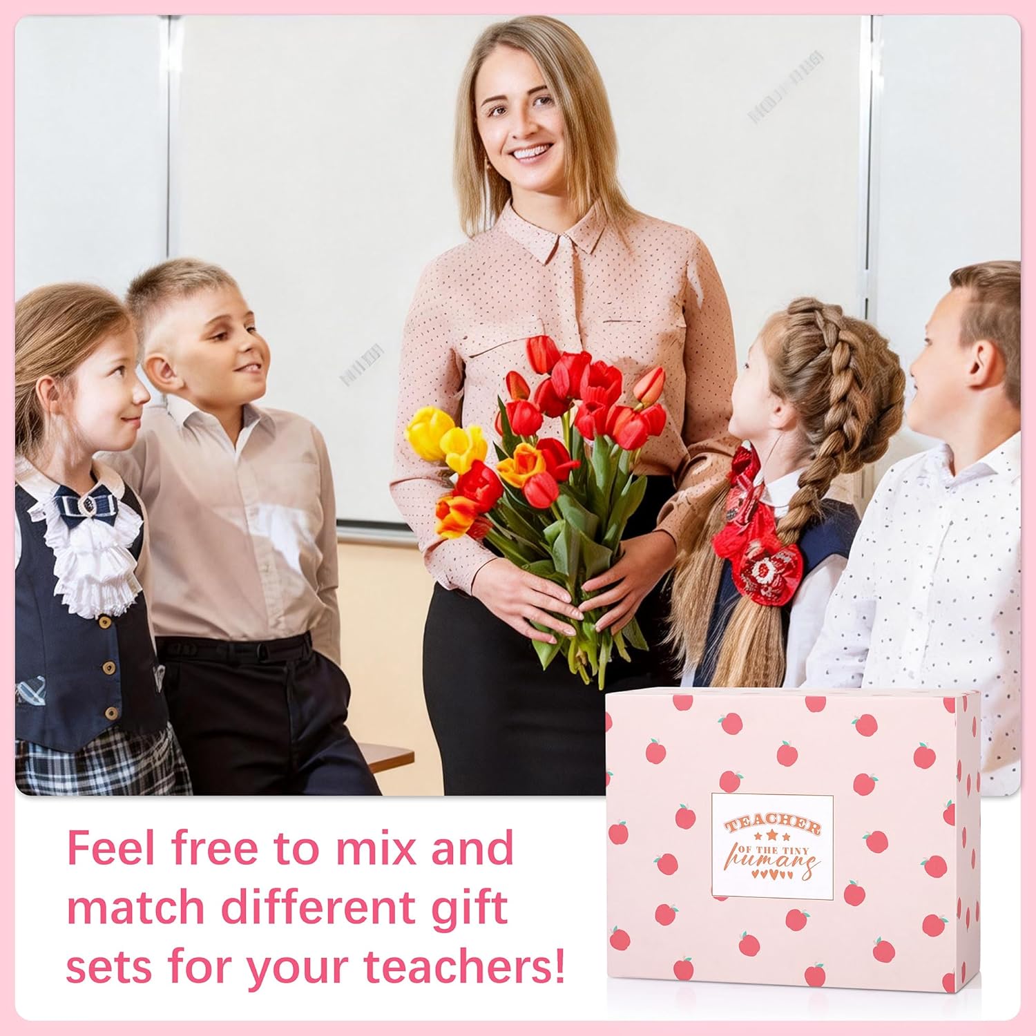 Teacher Appreciation Gifts in Bulk, End of Year Thank You Retirement Gifts for Teachers Basket Set of 12
