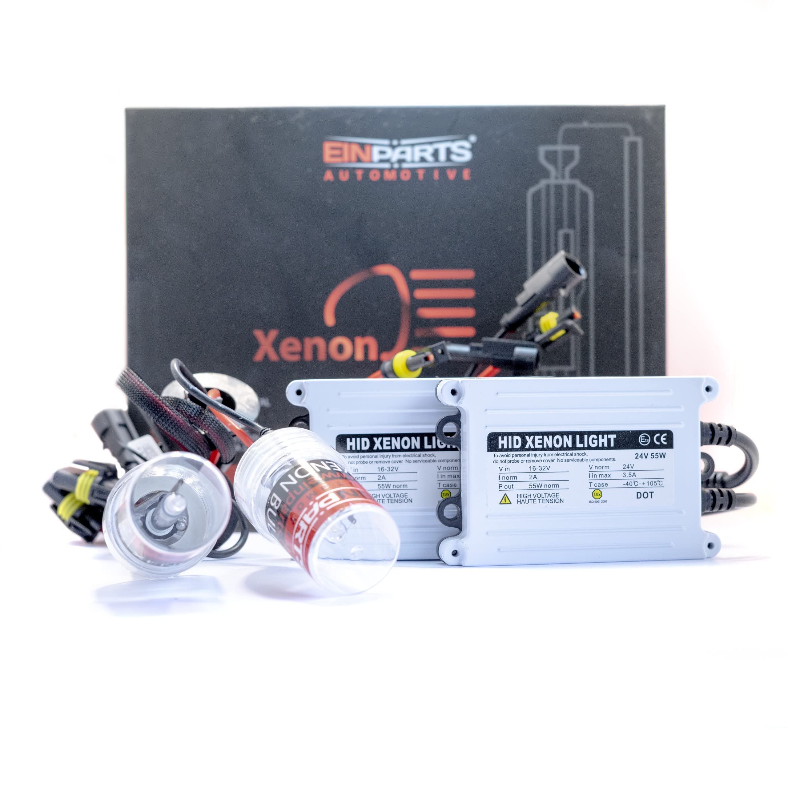 EinParts H7 55W Xenon Set HID 6000K Canbus, Komplettset 2x SLIM Wandler 24V 55W 2x H7M Gluer
