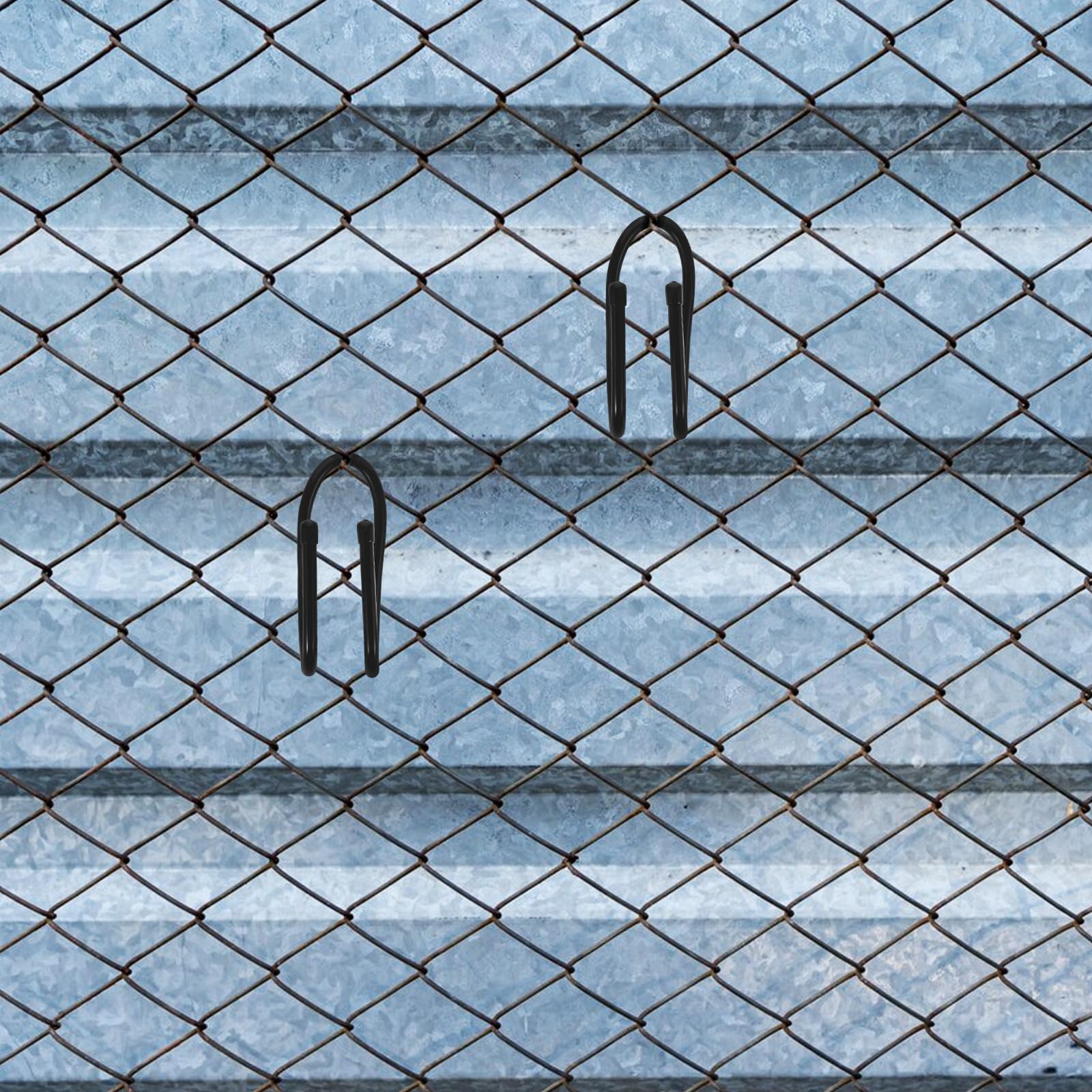 VALICLUD Lot de 6 Crochets pour Clôture en Plastique Noir, Support Résistant pour Accessoires de Piscine et Outils, pour Piscines et Jardins, Gain de Place Assuré