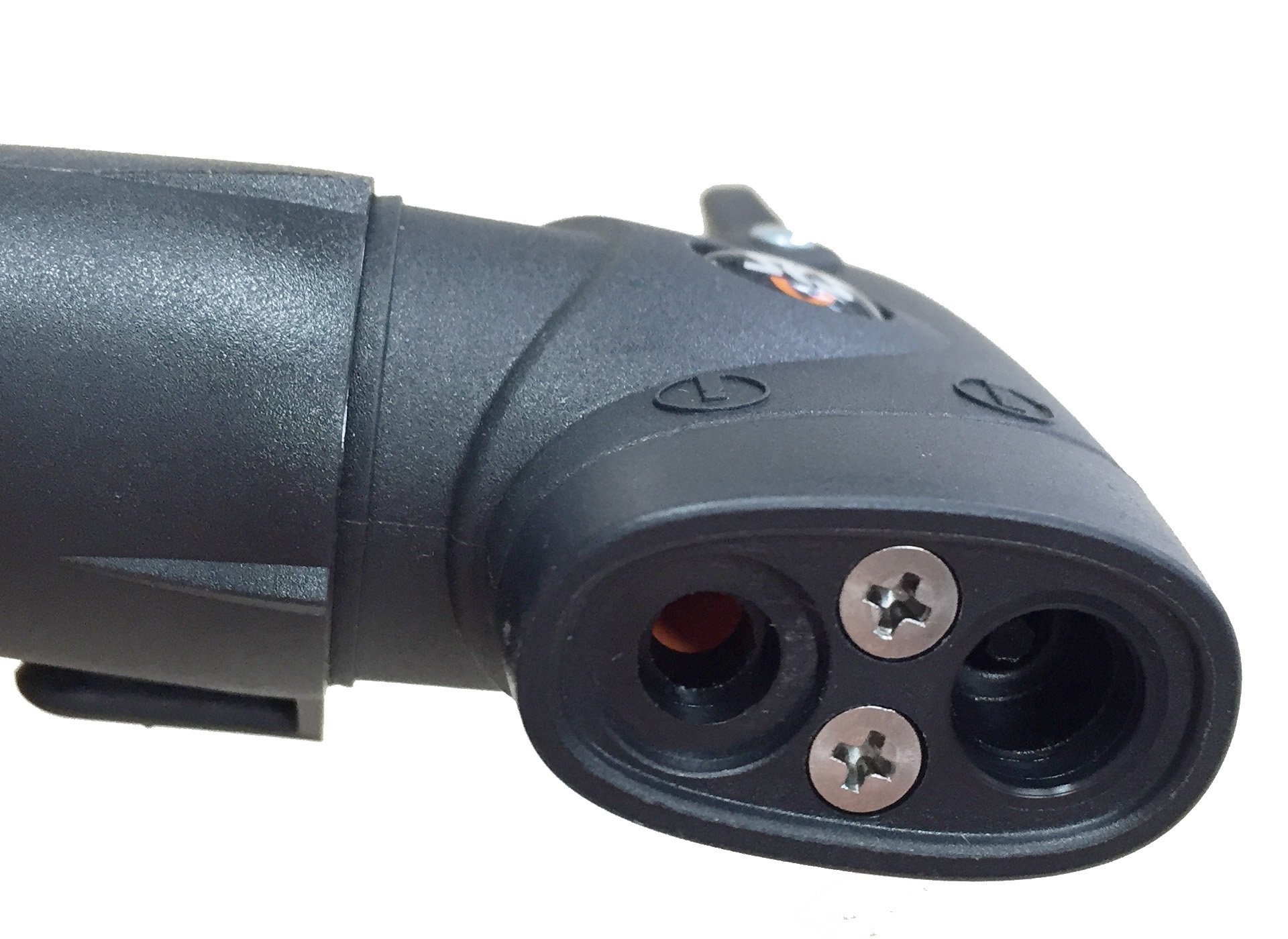 Tyre inflator set with petrol station plug SKS lever plug and patent plug/valve plug