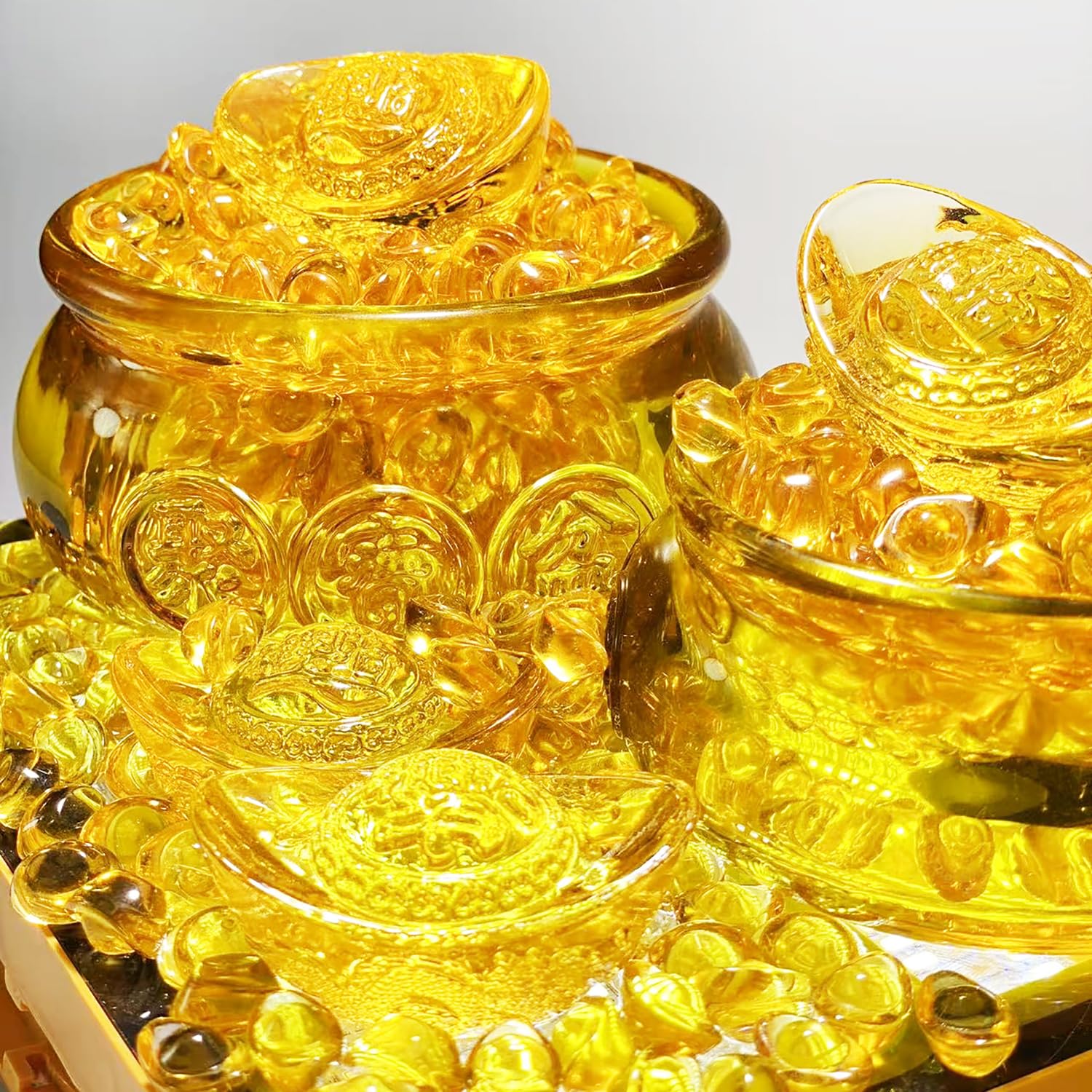 富と幸運の象徴石 天然石 黄水晶 丸玉 風水置物 【公式通販】