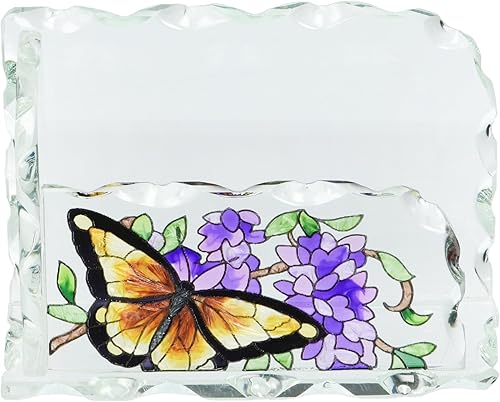 Miniatura 1 de Tarjetero de cristal con alas y glicinas