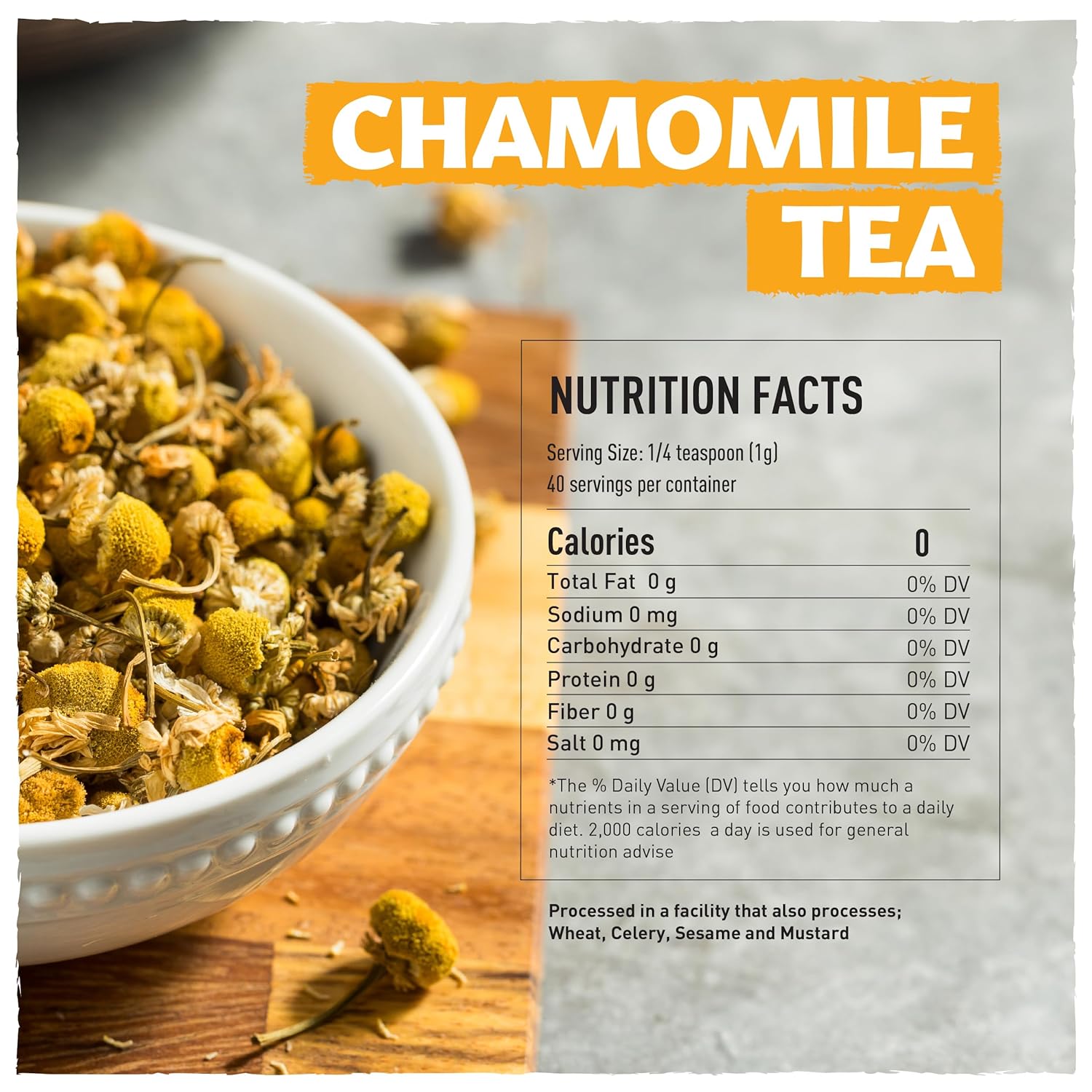 Eastanbul Chamomile Flowers Loose Dried, 1.4oz, Dried Chamomile Tea Loose Leaf, Flor de Manzanilla, Caffeine-Free Camomile Tea, Camomille Herb, Full Flavor, Vegan, Gluten Free - Image 2