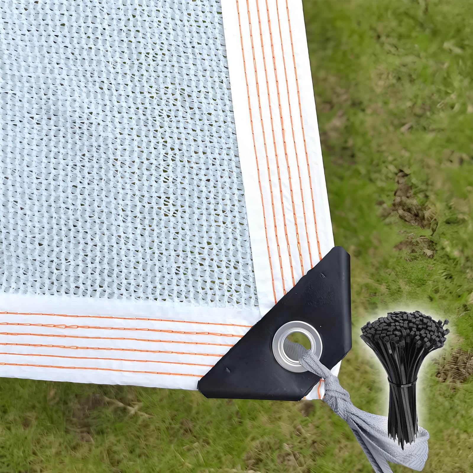 Sonnensegel für draußen Weiß, wasserfest, UV 50% Schutz, verschiedene Größen 2x3m, 3x4m, 3x5m, 2x4m perfekt für Garten Balkon Terrasse (3x3m)
