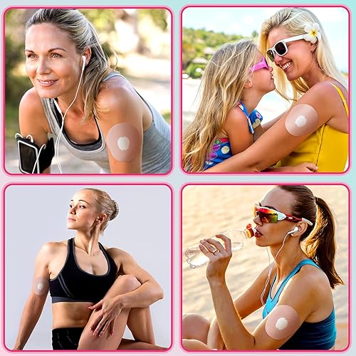 Miniatura 6 de TrelaCo Paquete de 48 parches adhesivos G7, impermeables, parche flexible con sensor CGM, fácil de usar, vendaje transpirable, sin látex, resistente