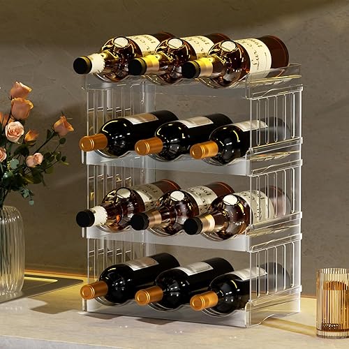 Miniatura 2 de SODPE Organizador de botellas de agua para armario y refrigerador, organizador apilable de despensa de cocina y estante de almacenamiento, soporte