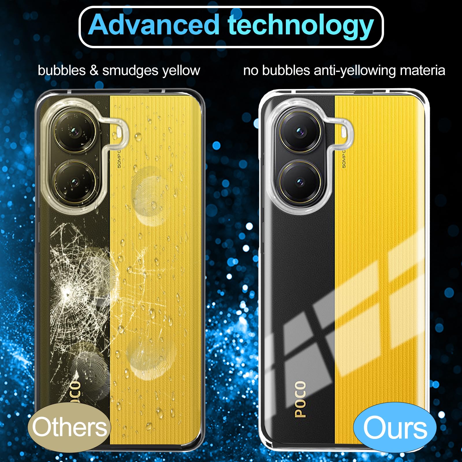 Etui do Xiaomi Poco X7 Pro 5G, odporne na wstrząsy etui do Poco X7 Pro z osłoną ekranu 360 Full Body Wytrzymała dwustronna przezroczysta obudowa TPU do Poco X7 Pro 5G, przezroczysta