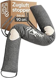 HIZH Zugluftstopper 90cm Extra Dick - Keilform Für Spalten Bis 7,5cm Schallschutz & Energiesparen