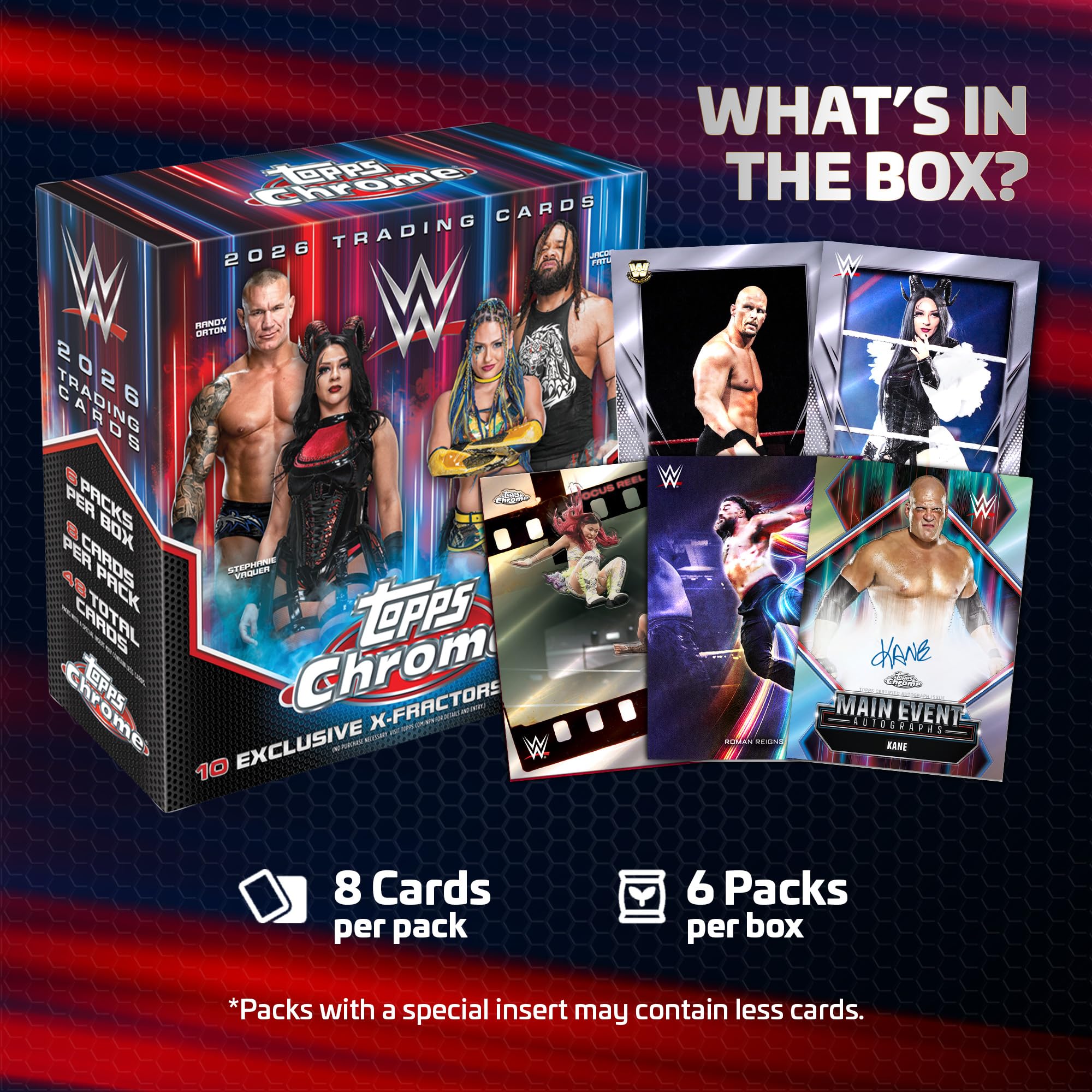2026 Topps Chrome WWE - Sigillato in fabbrica - Mega Box