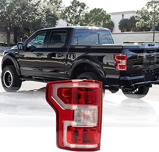 Brake Tail Light Rear Lamp Compatible With 2018 2019 2020 Ford F-150 Driver Side Tail Light - Bulb and Harness Included (Left Driver Side)