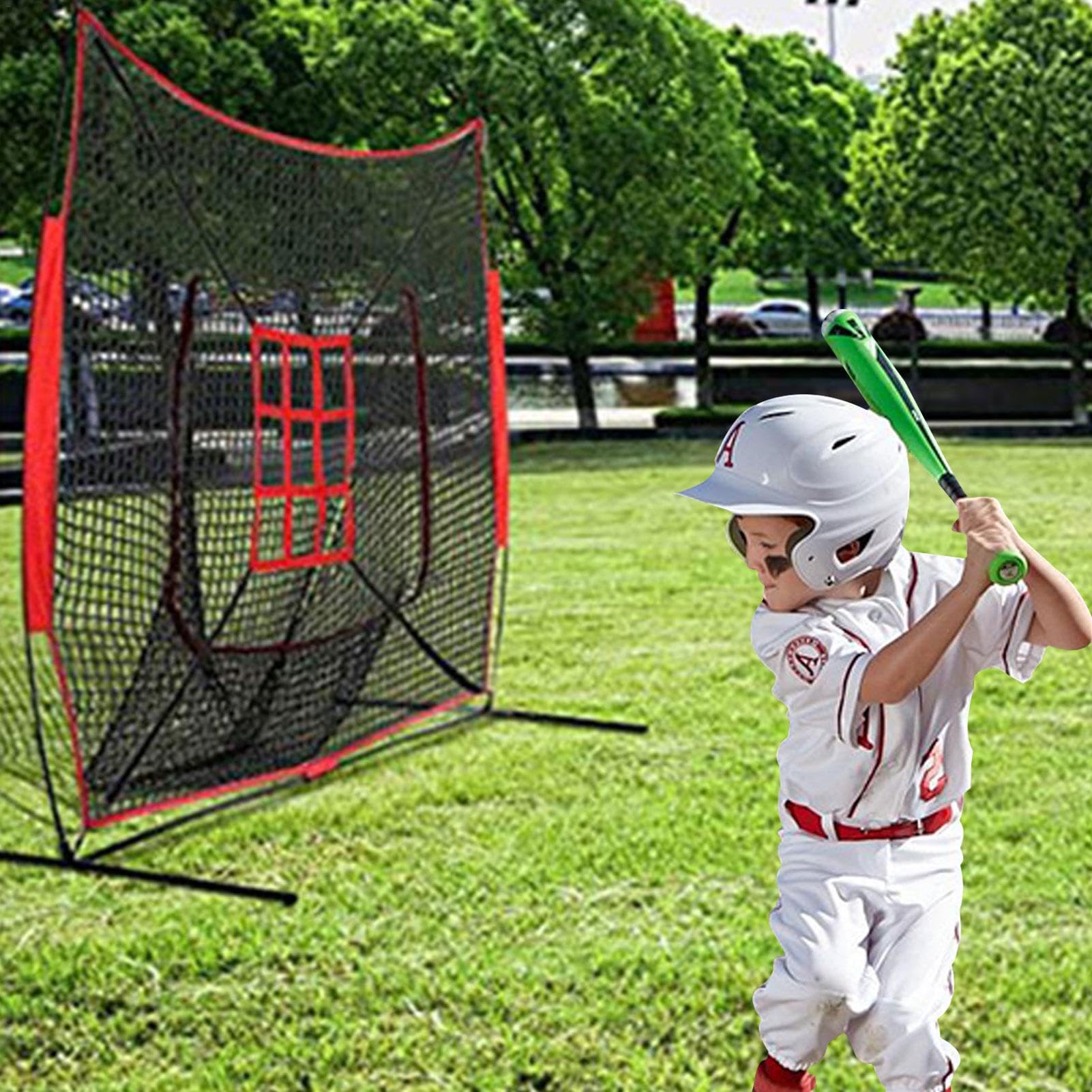 Filet d'entraînement de baseball avec cadre multisport