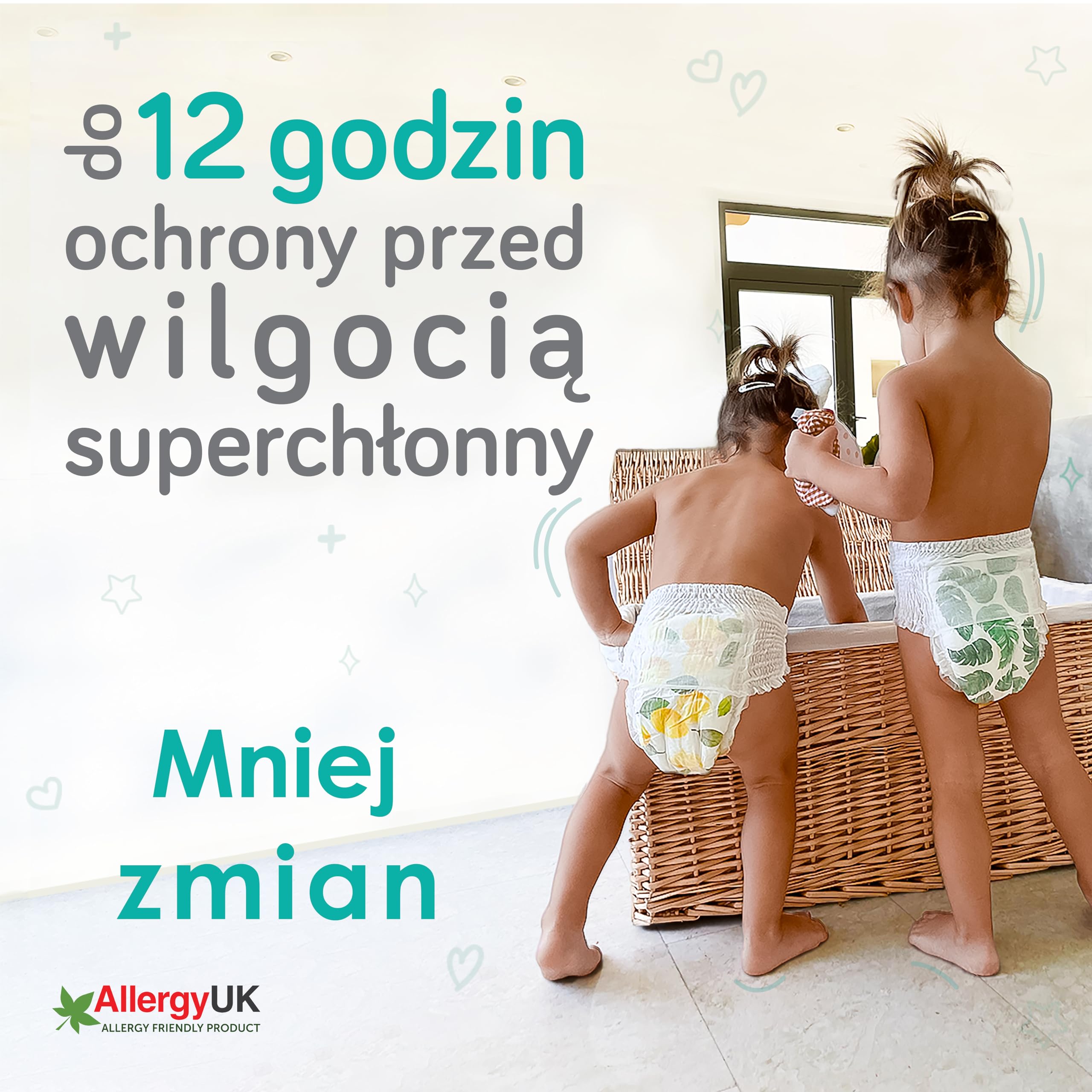 PureBorn Pieluchomajtki Baby Pants, Rozmiar 7 (17+ kg), 16 Sztuki, Doskonała Ochrona i w Dzień i w Nocy, Wyjątkowo Miękkie, Przyjazne dla Skóry, Testowane Dermatologicznie