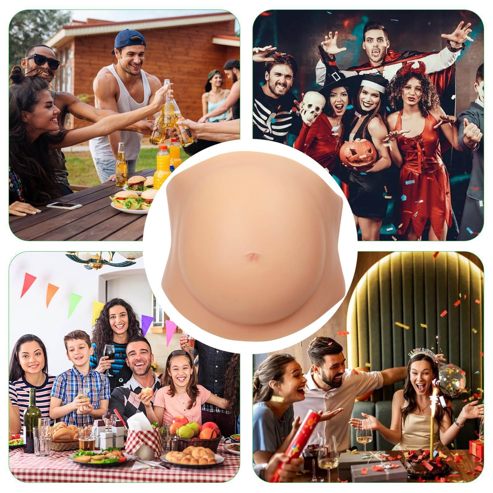 Pancia Finta In Silicone Per Scherzi Pratici E Feste | Addome Finto In Silicone Per Scherzo Di Gravidanza Per Feste Casa Ufficio Giochi Di Ruolo Cosplay Fotografia Spettacoli