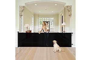 34\" Tall 122\" Extra Wide Retractable Baby Gates