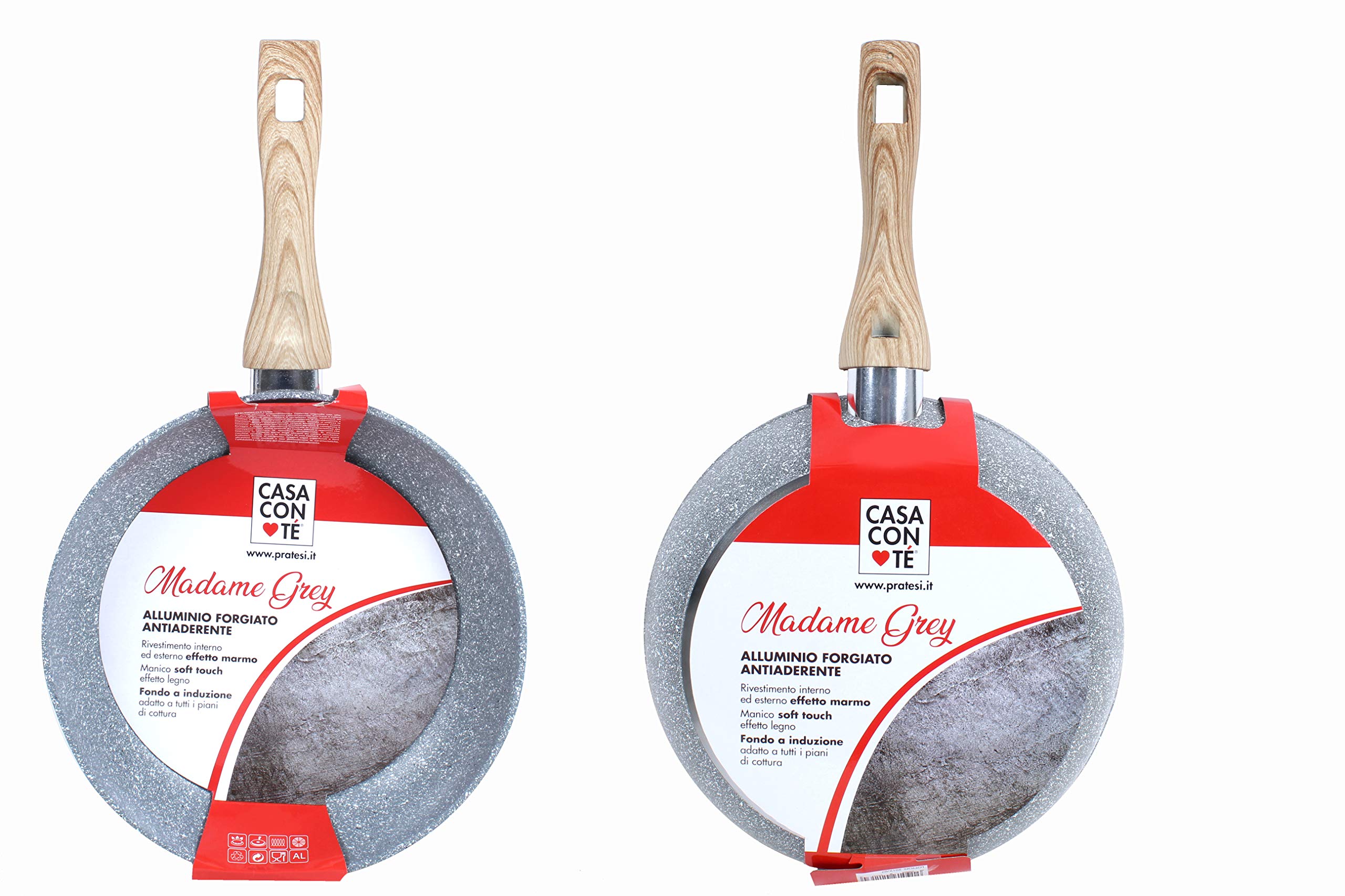 PRATESI 94328 Padella Madame Grey CM.22 INDUZIONCASACONTE, Plastic, Multicolour