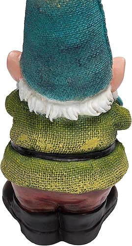 Miniatura 11 de Alpine Corporation GDS116 Gnomo de jardín alpino sosteniendo una regadera al aire libre estatua, verde