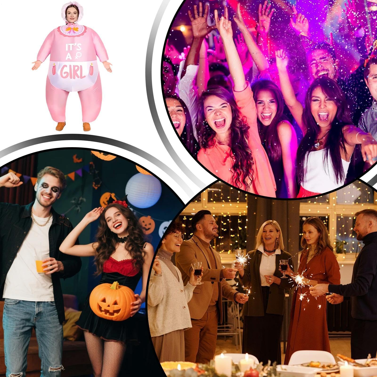 Tute Gonfiabili per Adulti Divertenti, Gonfiabili Per Cosplay E Foto | Tuta ad Aria per Adulti Per Capodanno, Ringraziamento, Feste, Compleanni, Vacanze, Casa e Spettacolo