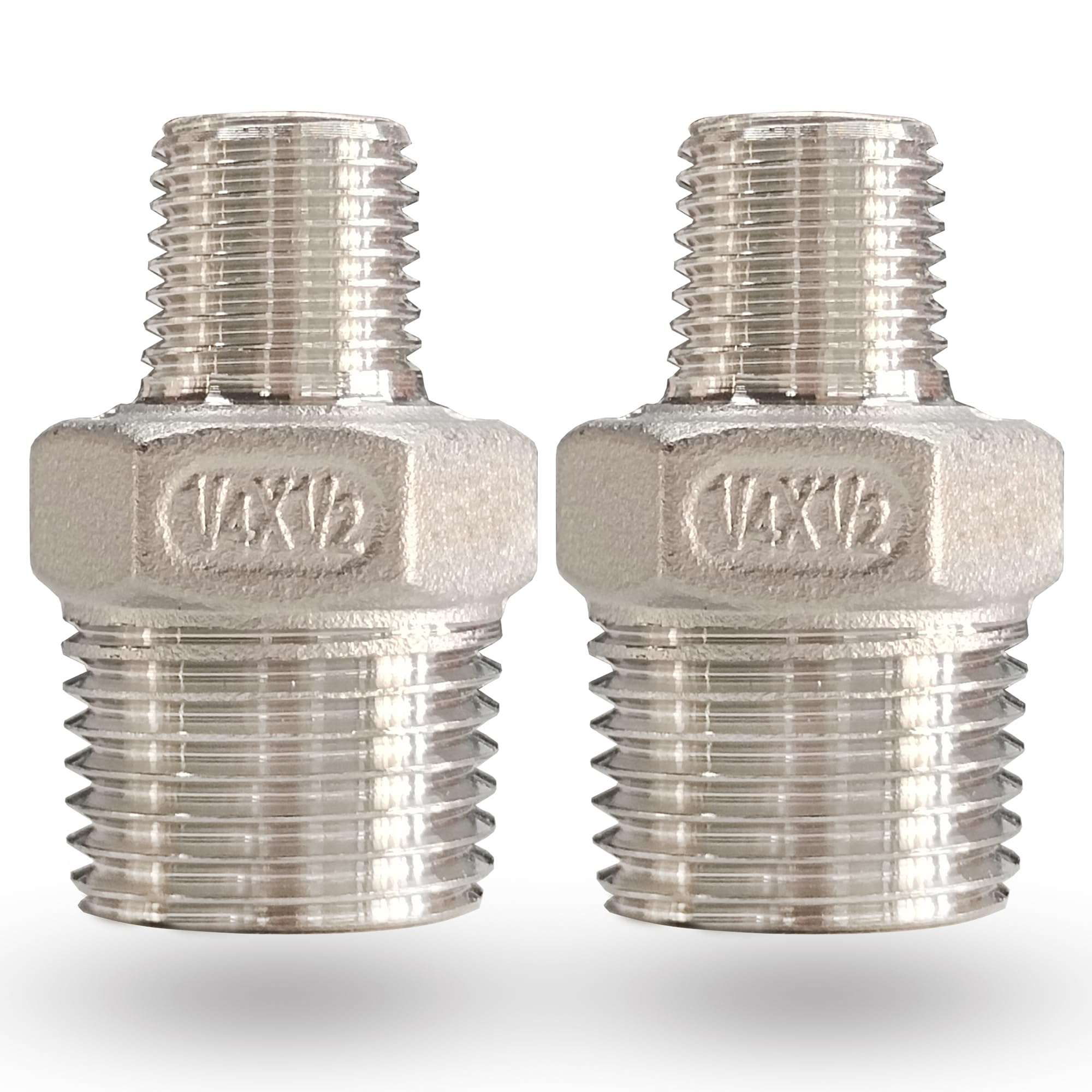 Réducteur hexagonal fileté mâle 1/2" x 1/4" NPT, adaptateur de raccord de tuyau de réduction en acier inoxydable 304, connecteur réducteur 2000 psi