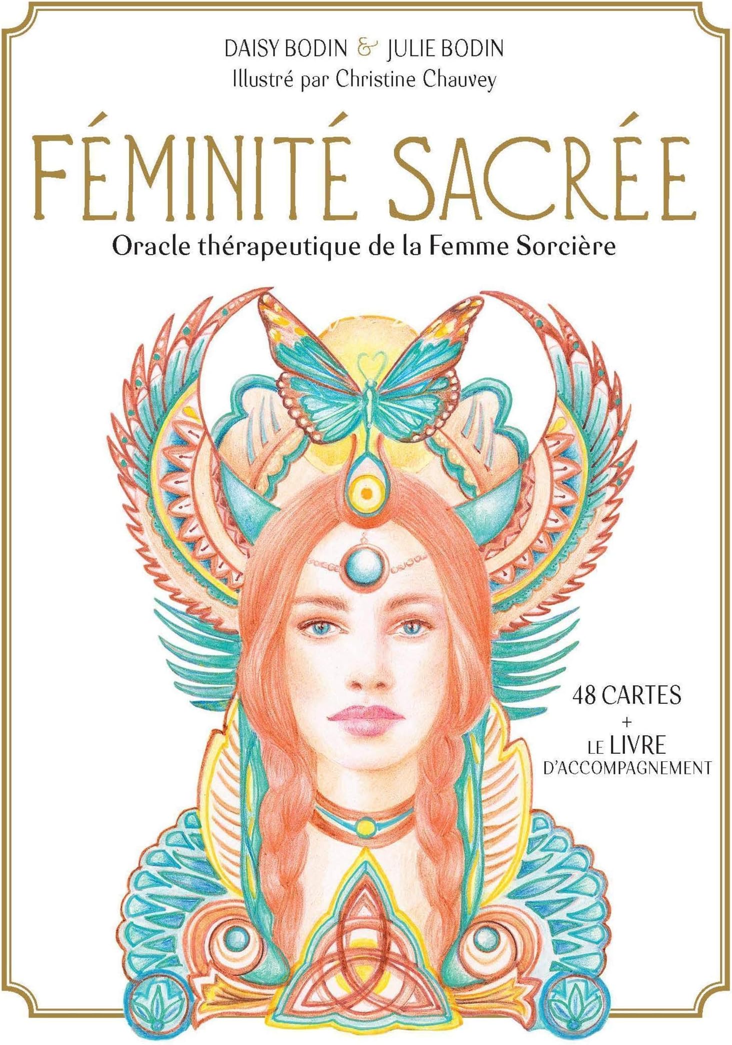Féminité sacrée: Oracle thérapeutique de la Femme Sorcière. 48 cartes + le livre d'accompagnement