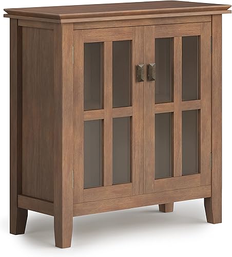 Miniatura 16 de SIMPLIHOME Armario de madera maciza artesanal de 36 pulgadas de ancho contemporáneo para entrada, color marrón rojizo, para sala de estar, entrada y