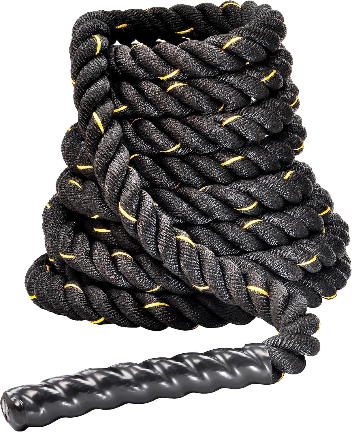 ABB Ropes & Niwars Battle Rope Black 1.5 Inch Thick 3-Strand Heavy Duty 40 Feet, for Strength Training, Home Gym, Cardio, HIIT, Core Workout, Crossfit, Full Body Exercise Rope (9 Mtr)-image-21