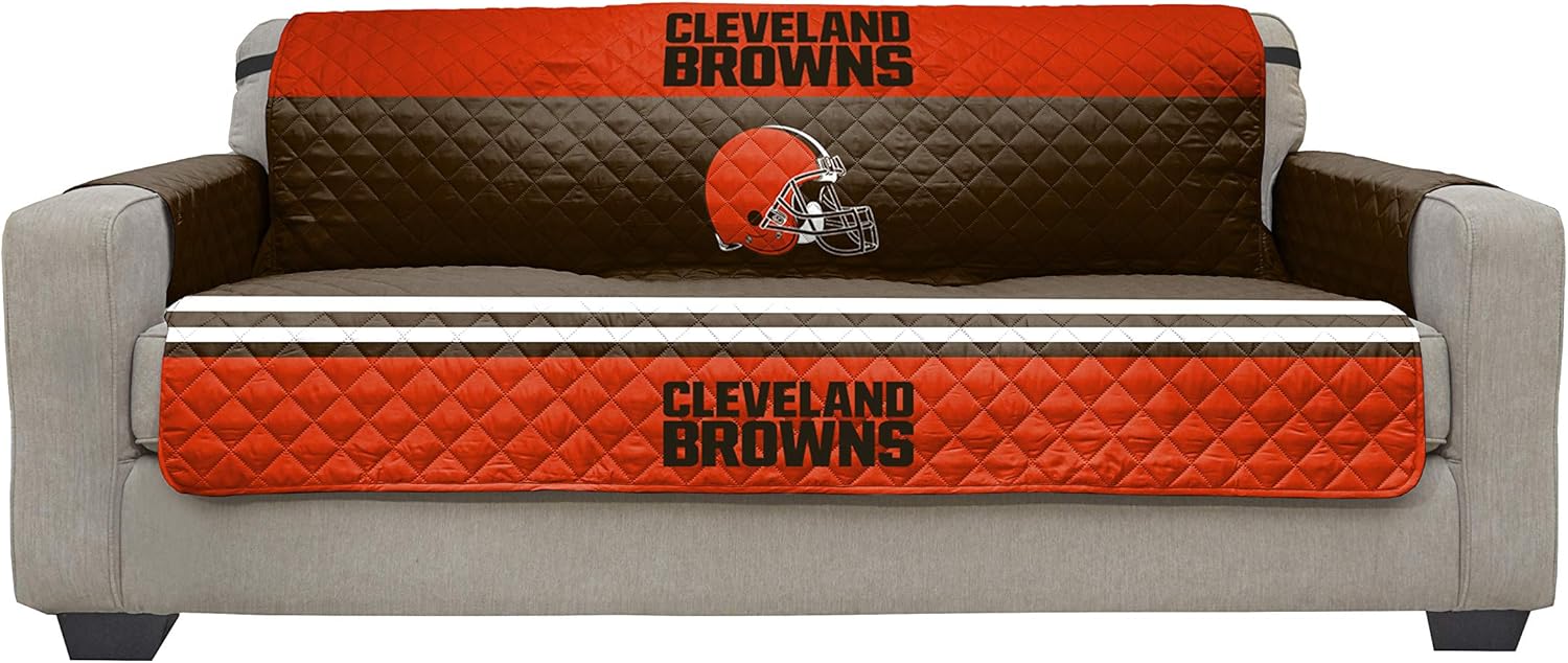 Pegasus Sports NFL Unisex NFL Sofa Couch Reversible Furniture Protector with Elastic Straps, 75-inches by 110-inches