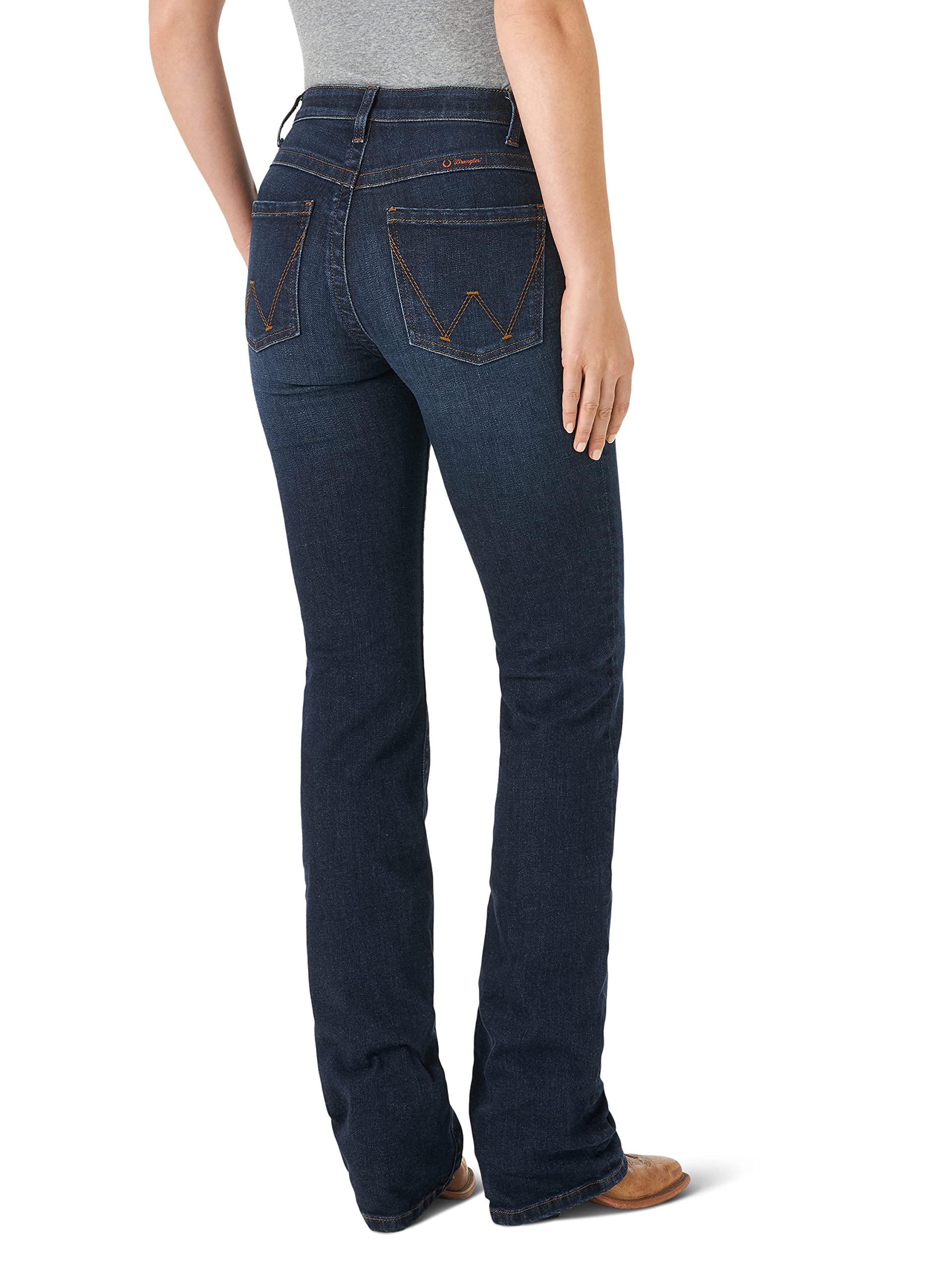 Wrangler Damen Retro Mae mittelhohe Stretch-Boot-Cut-Jeans in Übergröße