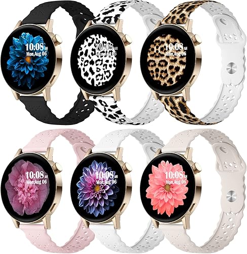 Miniatura 1 de Paquete de 6 correas compatibles con Samsung Galaxy Watch 5 Band de 1.575 pulgadas, 1.732 pulgadas, Galaxy Watch 4 Band de 1.575 pulgadas, 1.732