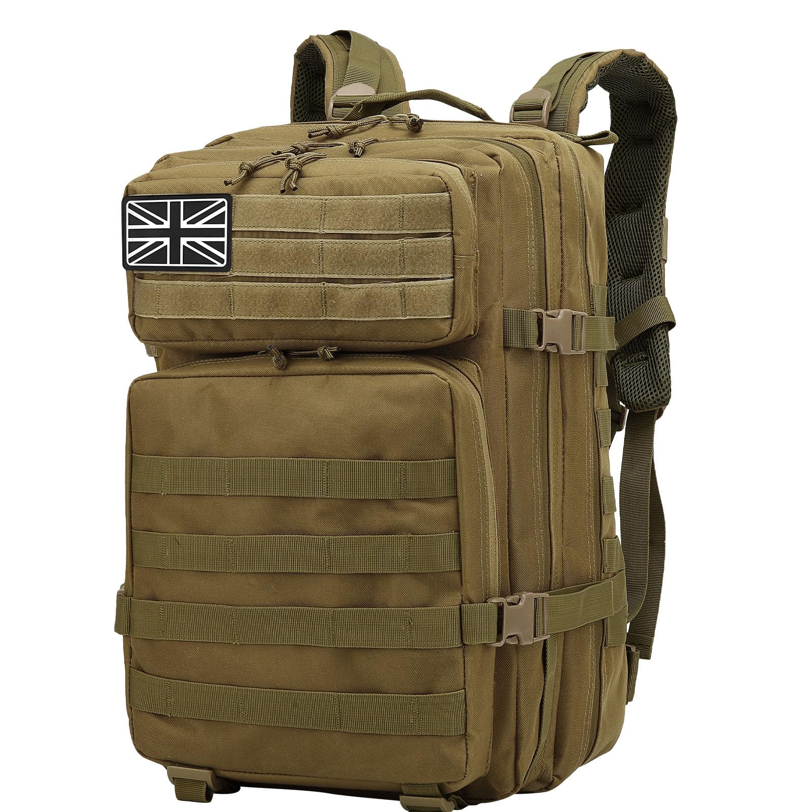 Delgeo 45L Military Tactical Backpacks Molle Army Assault Pack 3 Day Bug Out Bag Hiking Treeking Camouflage Hunting Rucksack