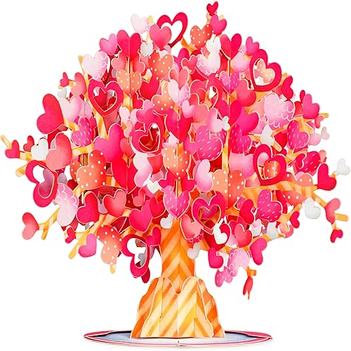 Paper Love 3D Heart Tree Pop Up Card, with Forever