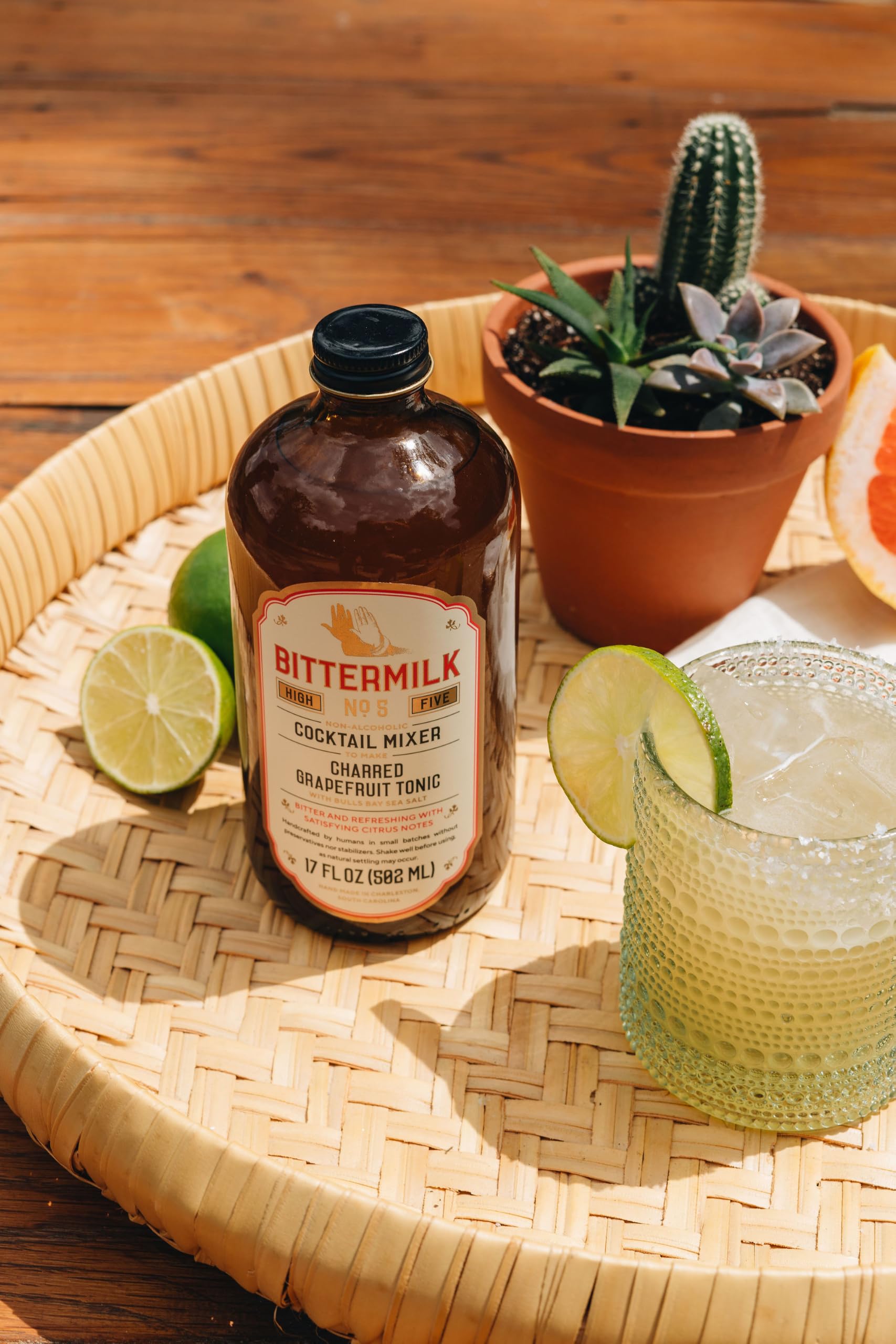 Bittermilk No.5 Charred Grapefruit Tonic Mixer, 17 oz | Premium