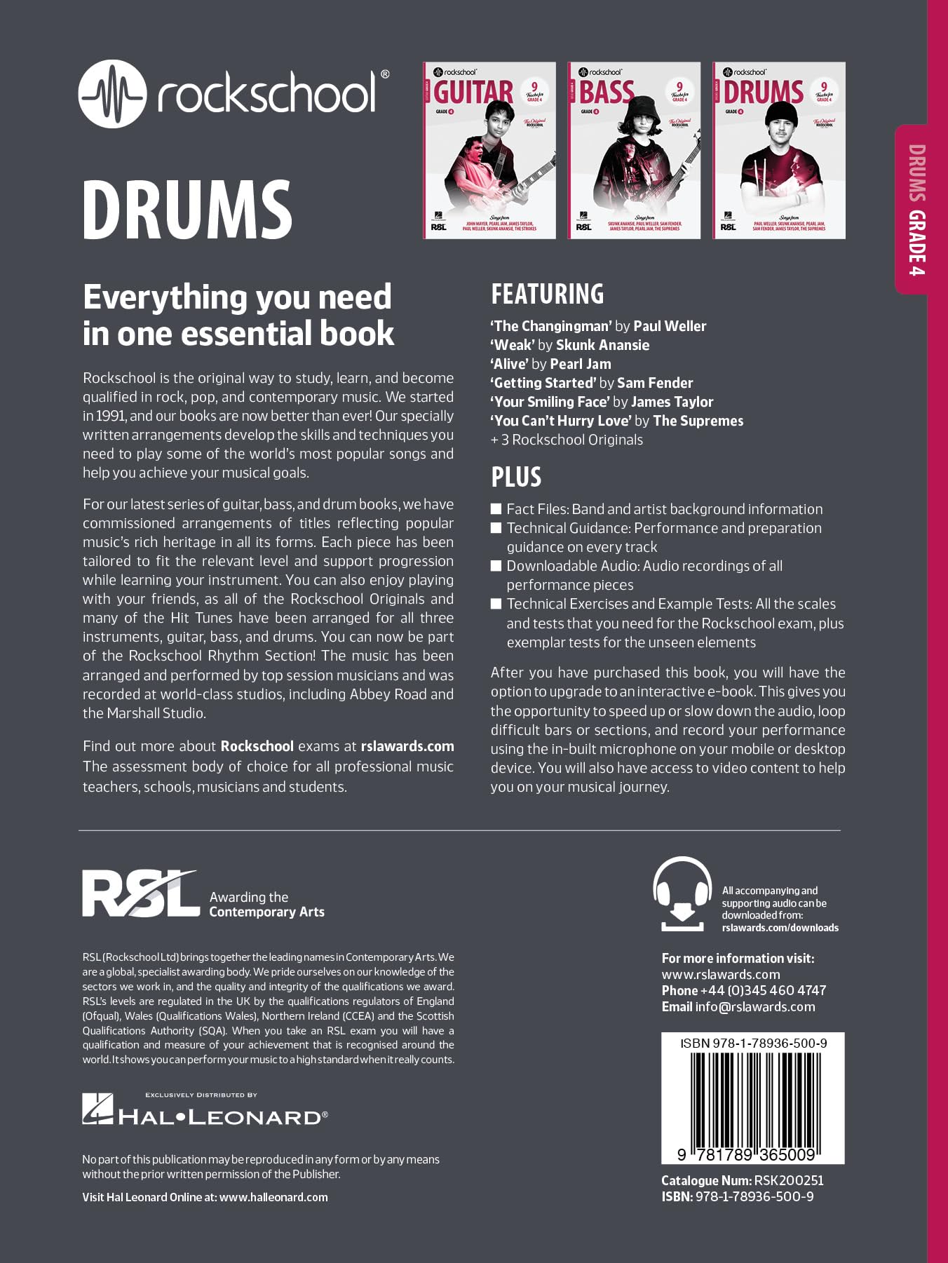 Rockschool Drums Grade 4 2024 | Drum Sheet Music and Practice Tracks with Online Audio | Drum Songbook for Rock and Pop Students | Percussion Exam Book for Intermediate Drummers and Music Education