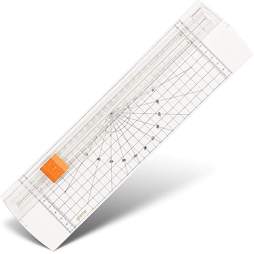 Glone Recortadora de papel de 12 pulgadas, cortador de papel tamaño A4 con protección automática de seguridad para cupón, papel de manualidades y
