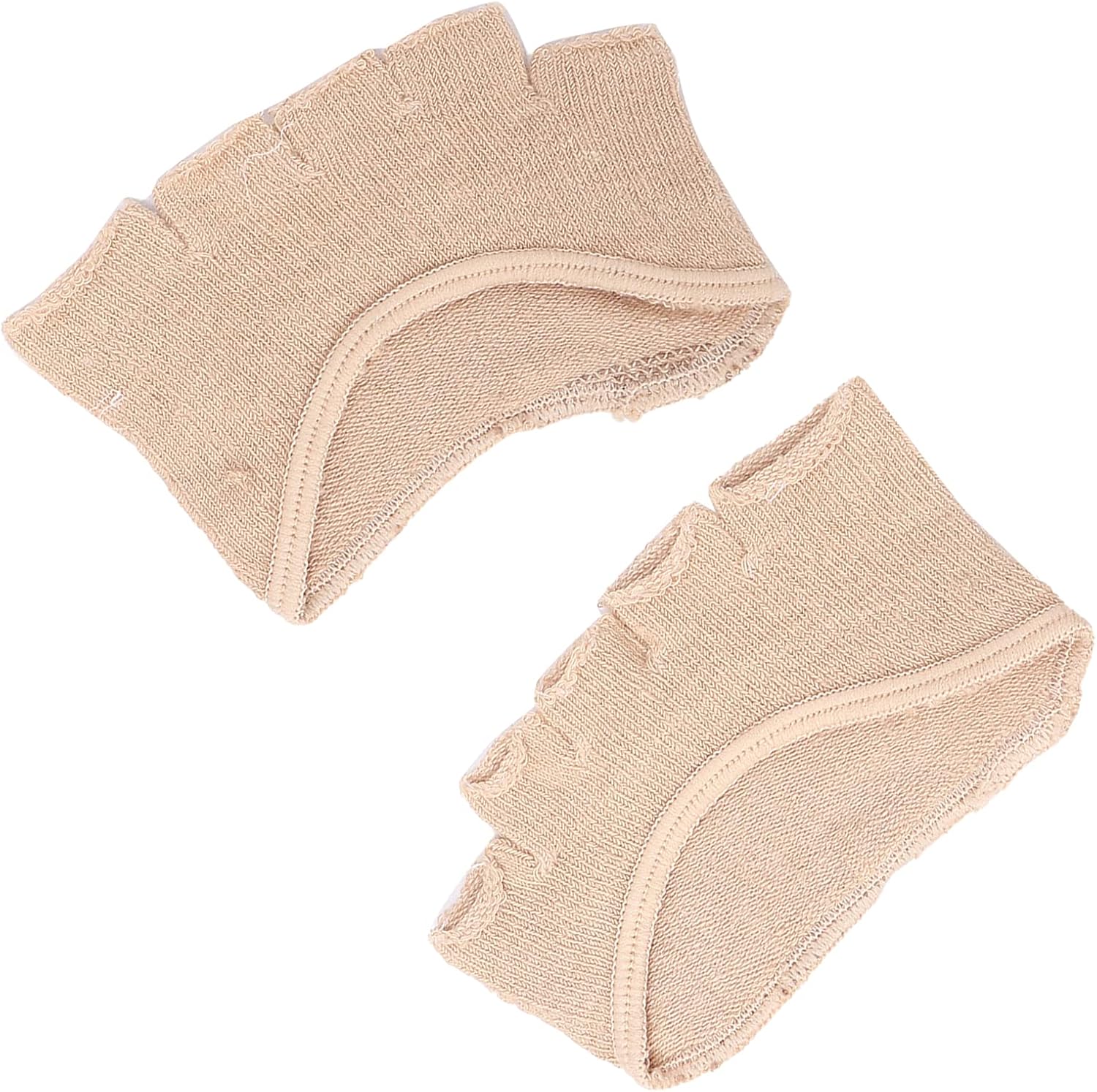 Toe Compression Socks, Toe Separating Heelless Socks Breathable SweatAbsorbent Relief Foot Pain Forefoot Pads (Open Toe)
