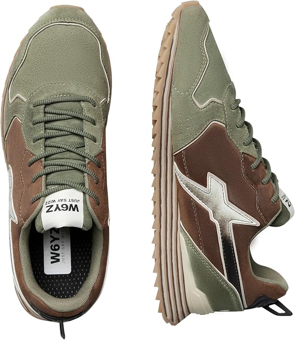 w6yz Technical fabric and suede trainers